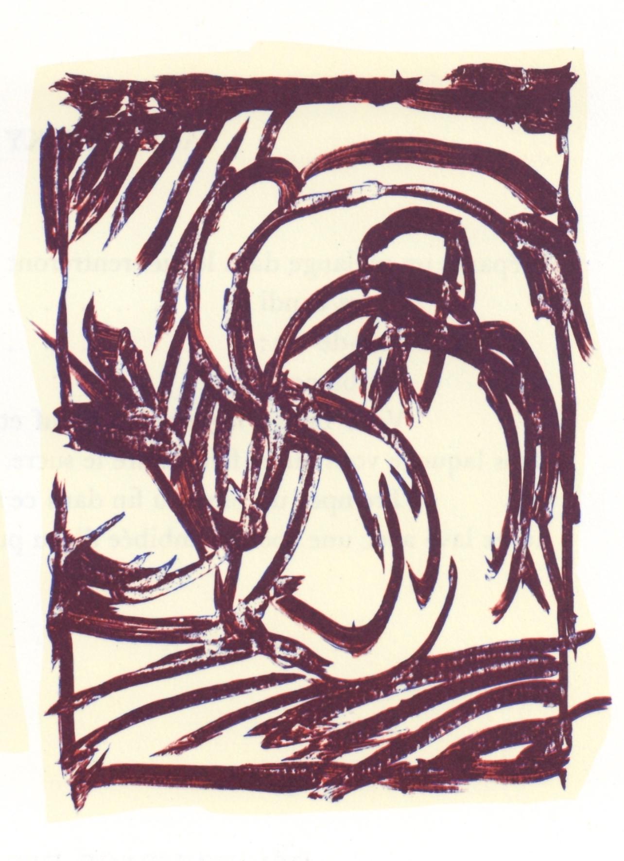 Pierre Alechinsky, Composition, Derrire Le Miroir, Lithograph