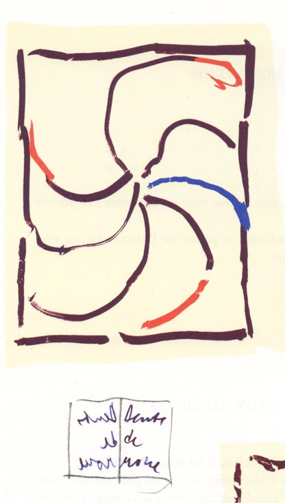 Pierre Alechinsky, Composition, Derrire Le Miroir, Lithograph