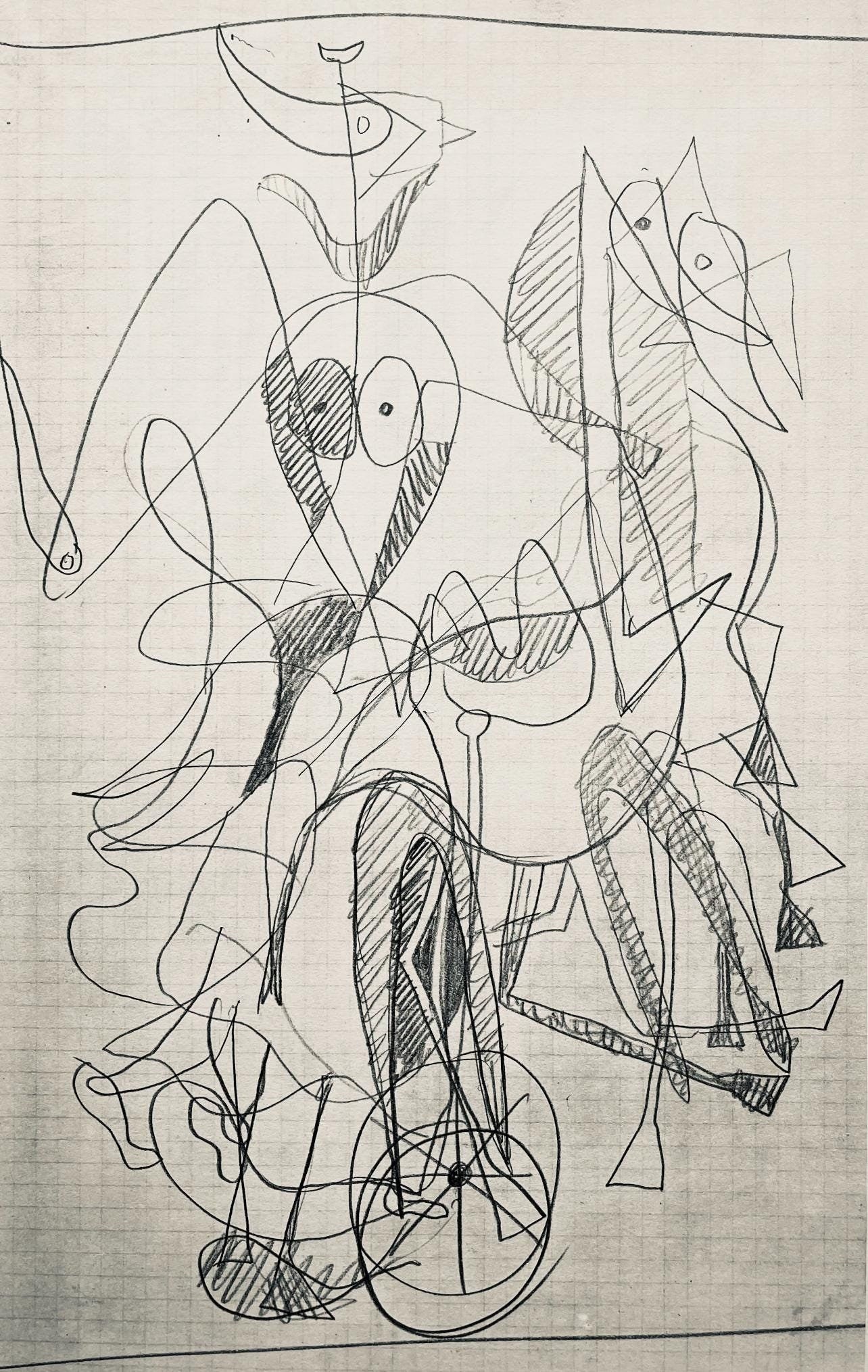 Georges Braque, Composition (Vallier 23), Hesiode, Thogonie, Derrire Le Miroir, Lithograph