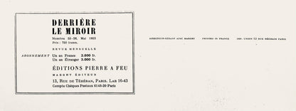 Jean Bazaine, Composition, Derrire Le Miroir, Lithograph