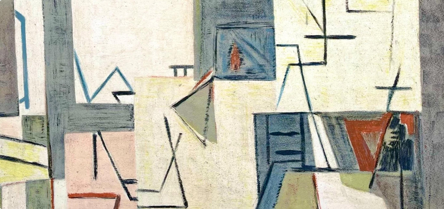 Geer Van Velde, Composition, Derrire Le Miroir, Lithograph