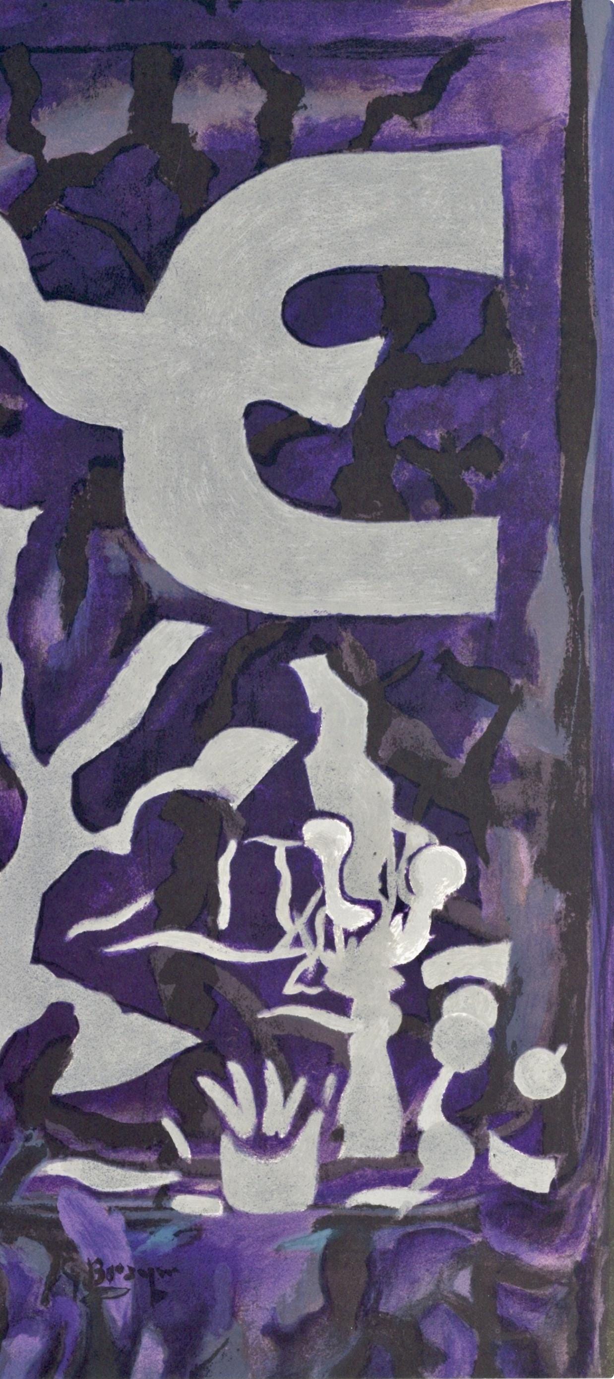 Georges Braque, Composition, Derrire Le Miroir, Lithograph