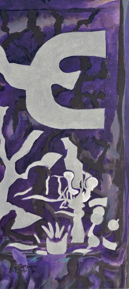 Georges Braque, Composition, Derrire Le Miroir, Lithograph