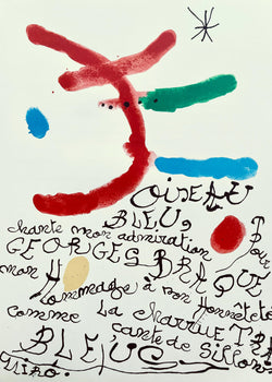 Joan Mir, Pome Pour Georges Braque (Cramer 87), Lhommage Georges Braque, Derrire Le Miroir,