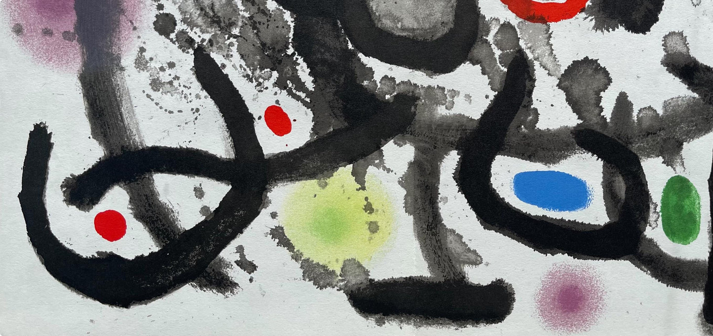 Joan Mir, Composition, Derrire Le Miroir, Lithograph