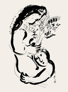 Marc Chagall, Composition (Cramer 33), Derrire Le Miroir, Lithograph