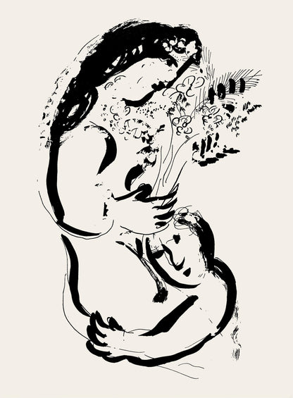 Marc Chagall, Composition (Cramer 33), Derrire Le Miroir, Lithograph