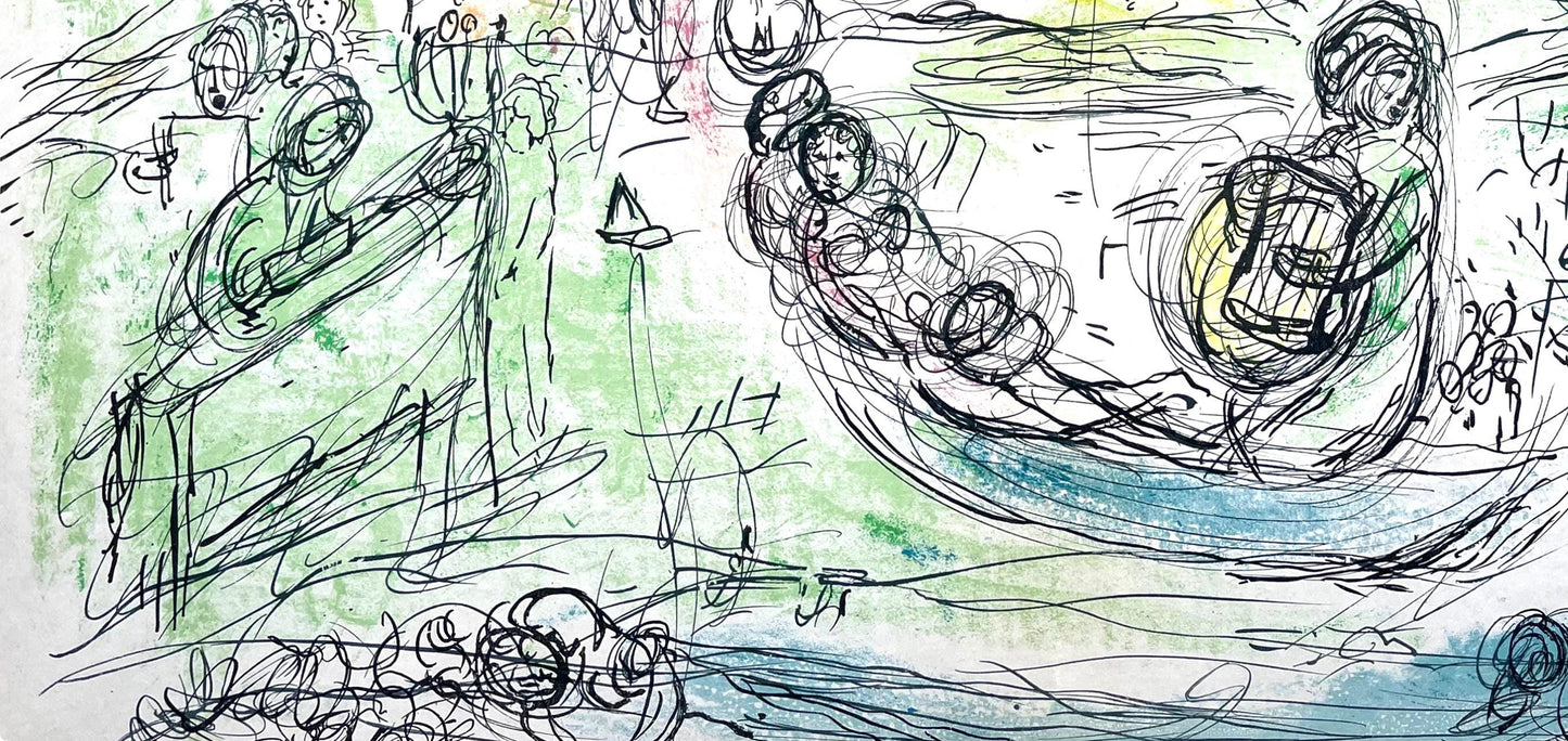 Marc Chagall, Composition (Cramer 33; Mourlot 176), Derrire Le Miroir, Lithograph