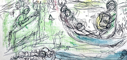 Marc Chagall, Composition (Cramer 33; Mourlot 176), Derrire Le Miroir, Lithograph