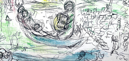 Marc Chagall, Composition (Cramer 33; Mourlot 176), Derrire Le Miroir, Lithograph