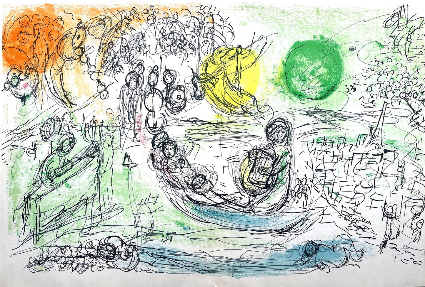 Marc Chagall, Composition (Cramer 33; Mourlot 176), Derrire Le Miroir, Lithograph