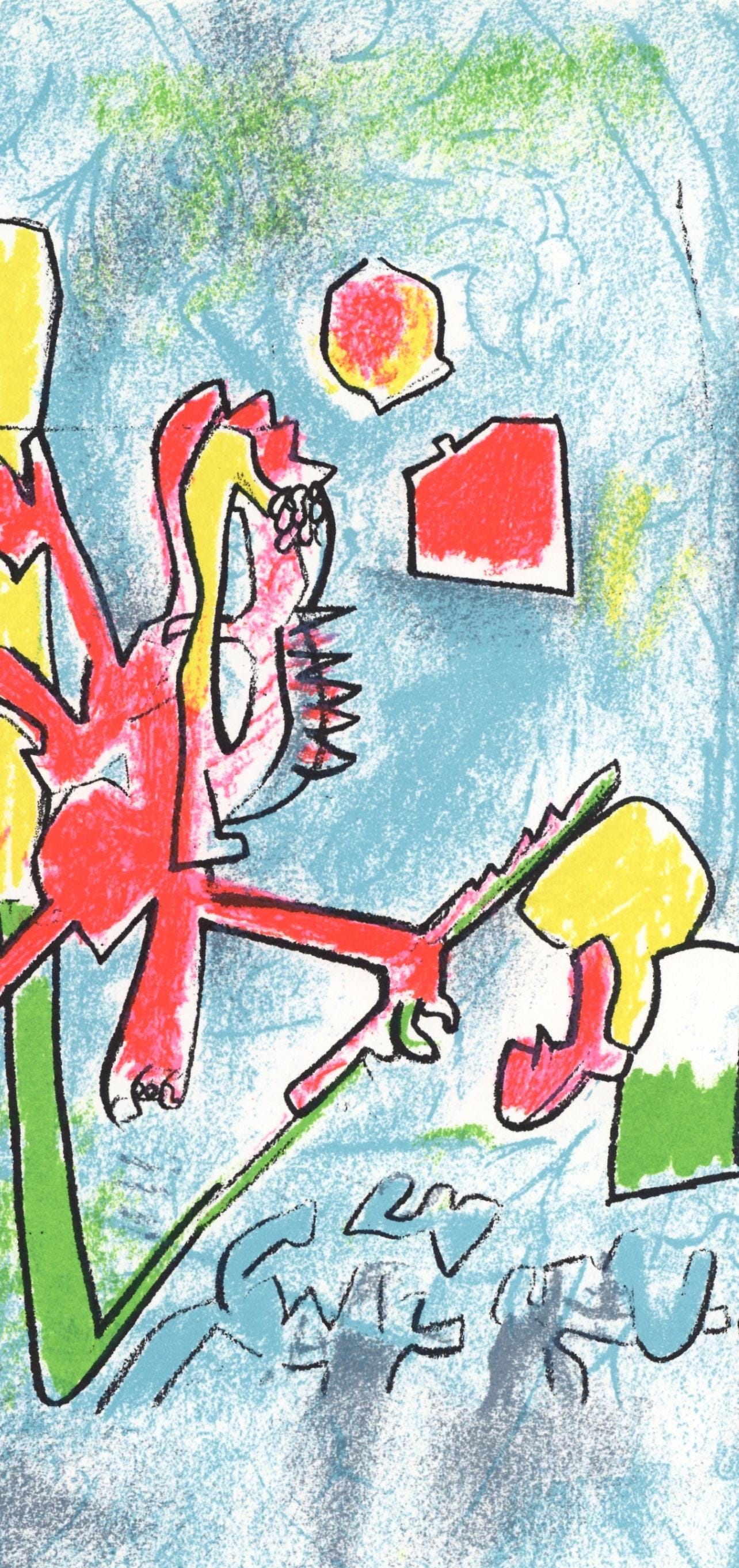 Roberto Matta, Composition, Xxe Sicle, Lithograph