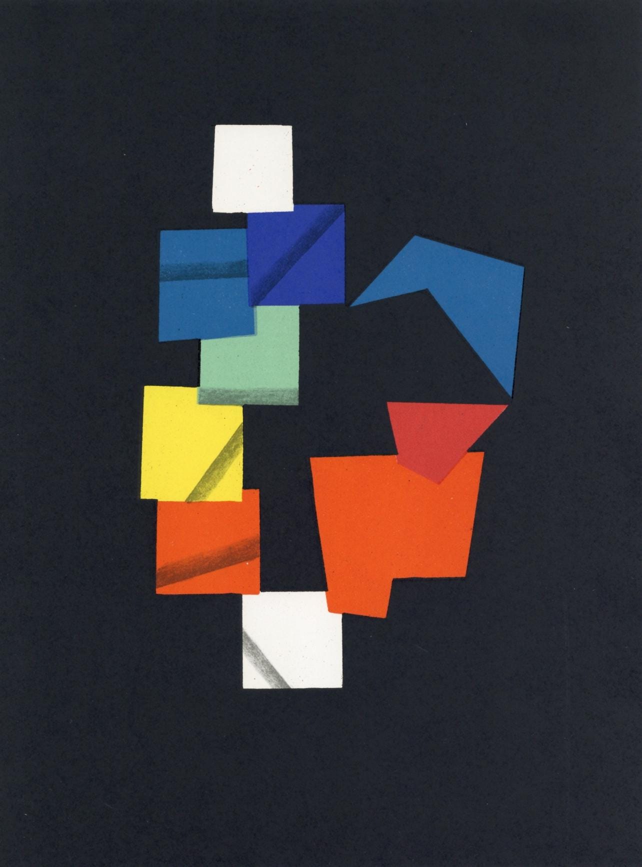 Yaacov Agam, Composition, Xxe Sicle, Lithograph