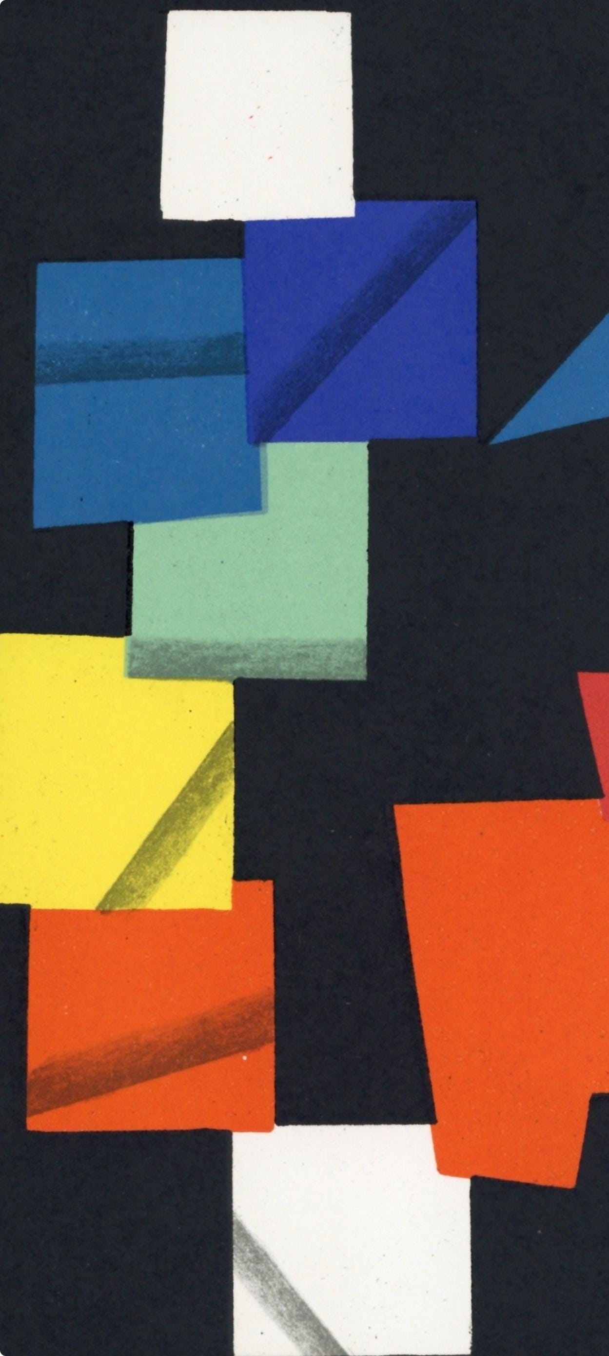 Yaacov Agam, Composition, Xxe Sicle, Lithograph