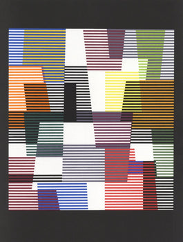Yaacov Agam, Composition, Xxe Sicle, Lithograph