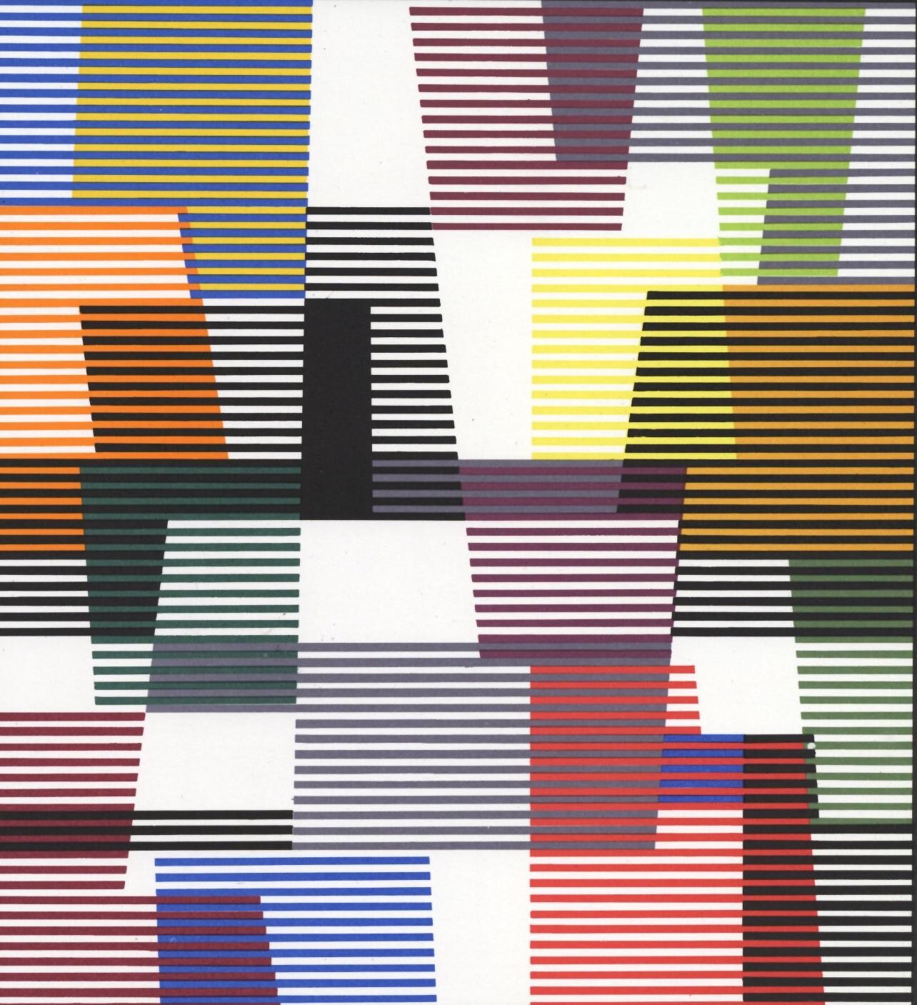 Yaacov Agam, Composition, Xxe Sicle, Lithograph