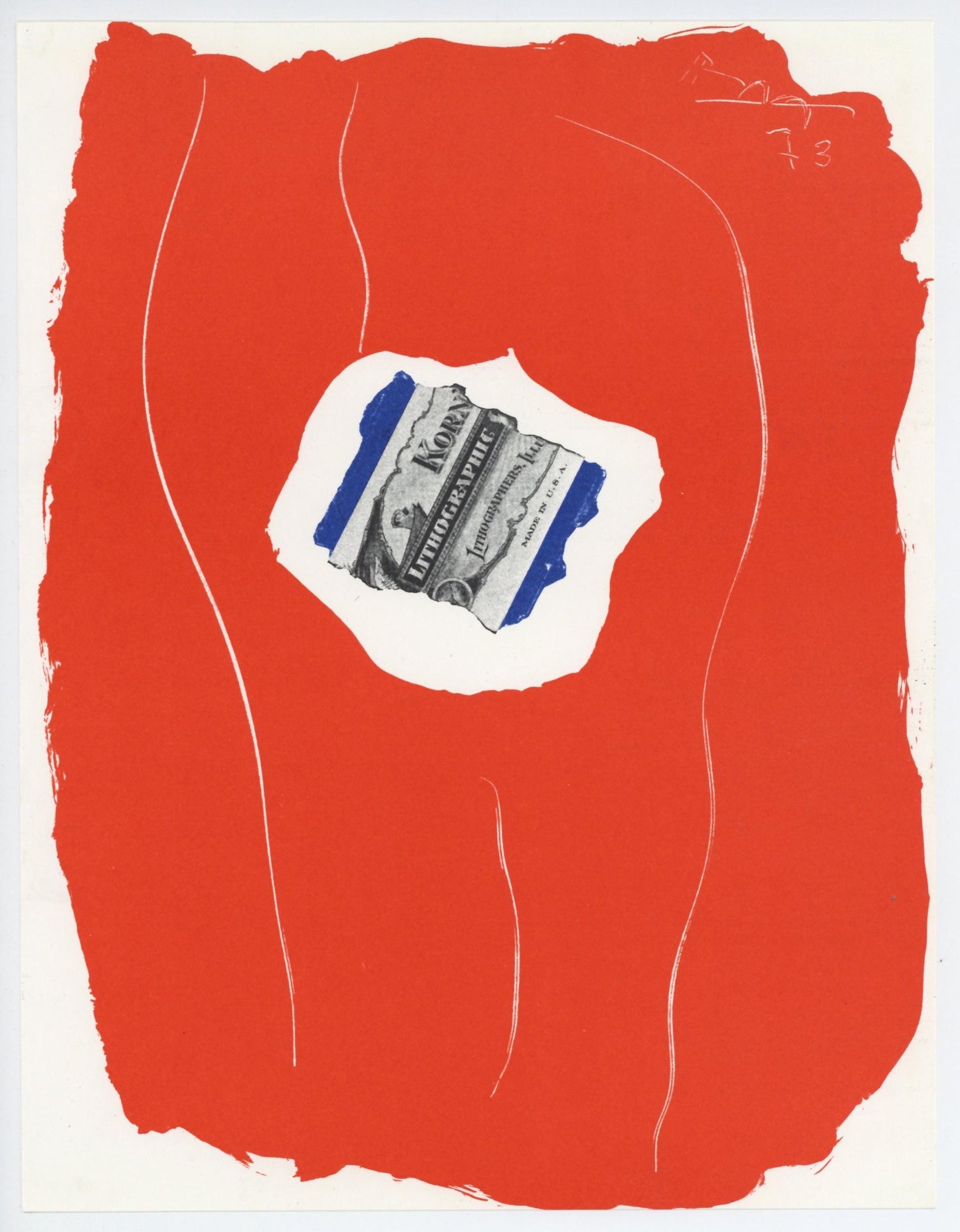Robert Motherwell, Composition (Belknap, App. 24), Xxe Sicle, Lithograph