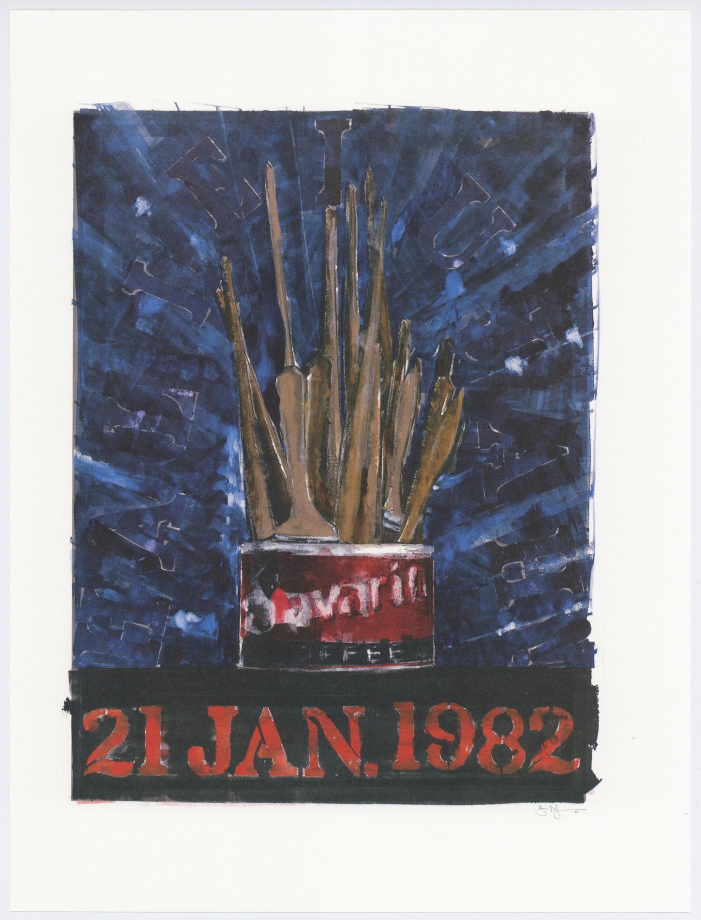 Jasper Johns, Composition, Jasper Johns, 17 Monotypes, Hliogravure