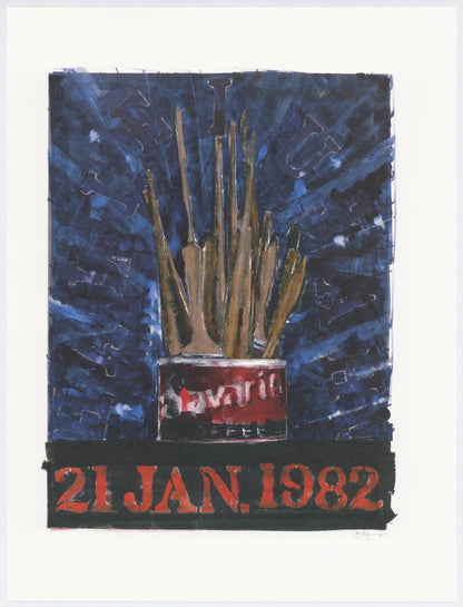 Jasper Johns, Composition, Jasper Johns, 17 Monotypes, Hliogravure