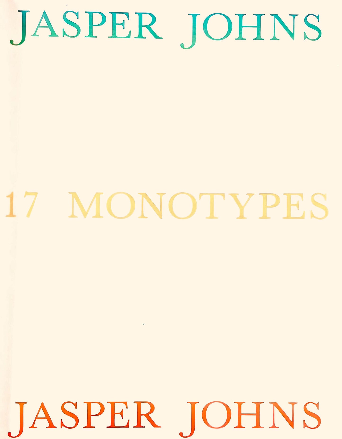 Jasper Johns, Composition, Jasper Johns, 17 Monotypes, Hliogravure