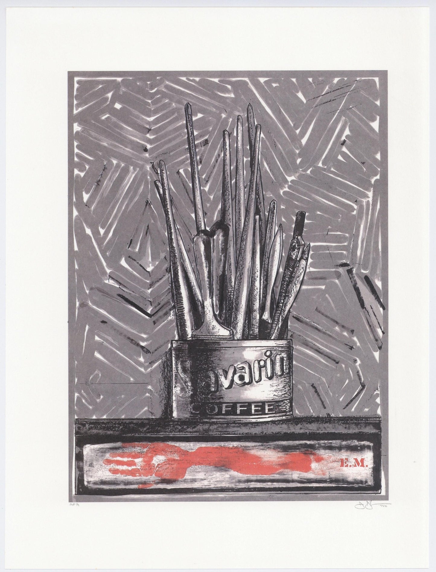 Jasper Johns, Composition, Jasper Johns, 17 Monotypes, Hliogravure