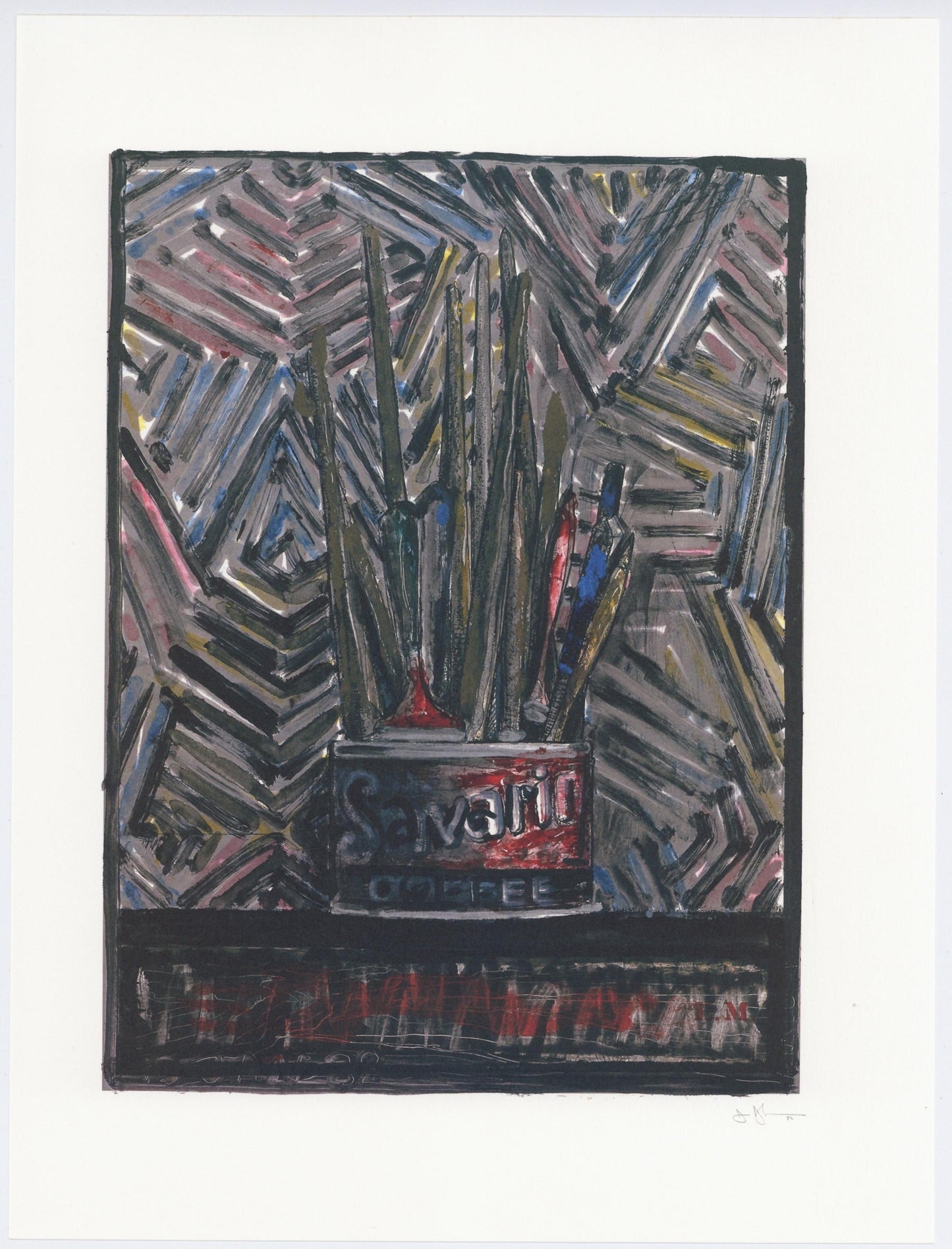 Jasper Johns, Composition, Jasper Johns, 17 Monotypes, Hliogravure