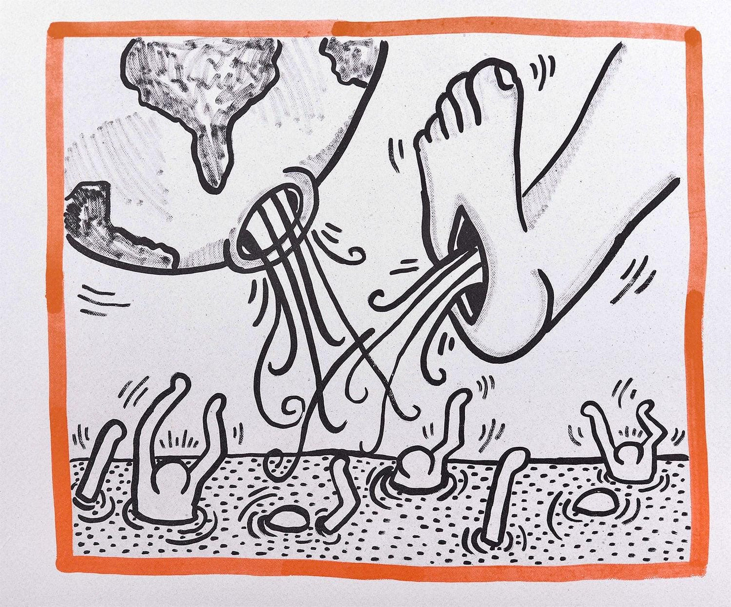 Keith Haring, Composition, Against All Odds, Lithograph