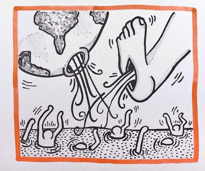 Keith Haring, Composition, Against All Odds, Lithograph
