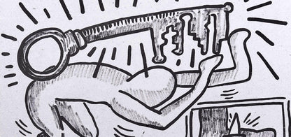 Keith Haring, Composition, Against All Odds, Lithograph