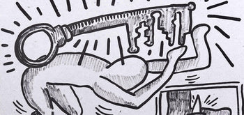 Keith Haring, Composition, Against All Odds, Lithograph