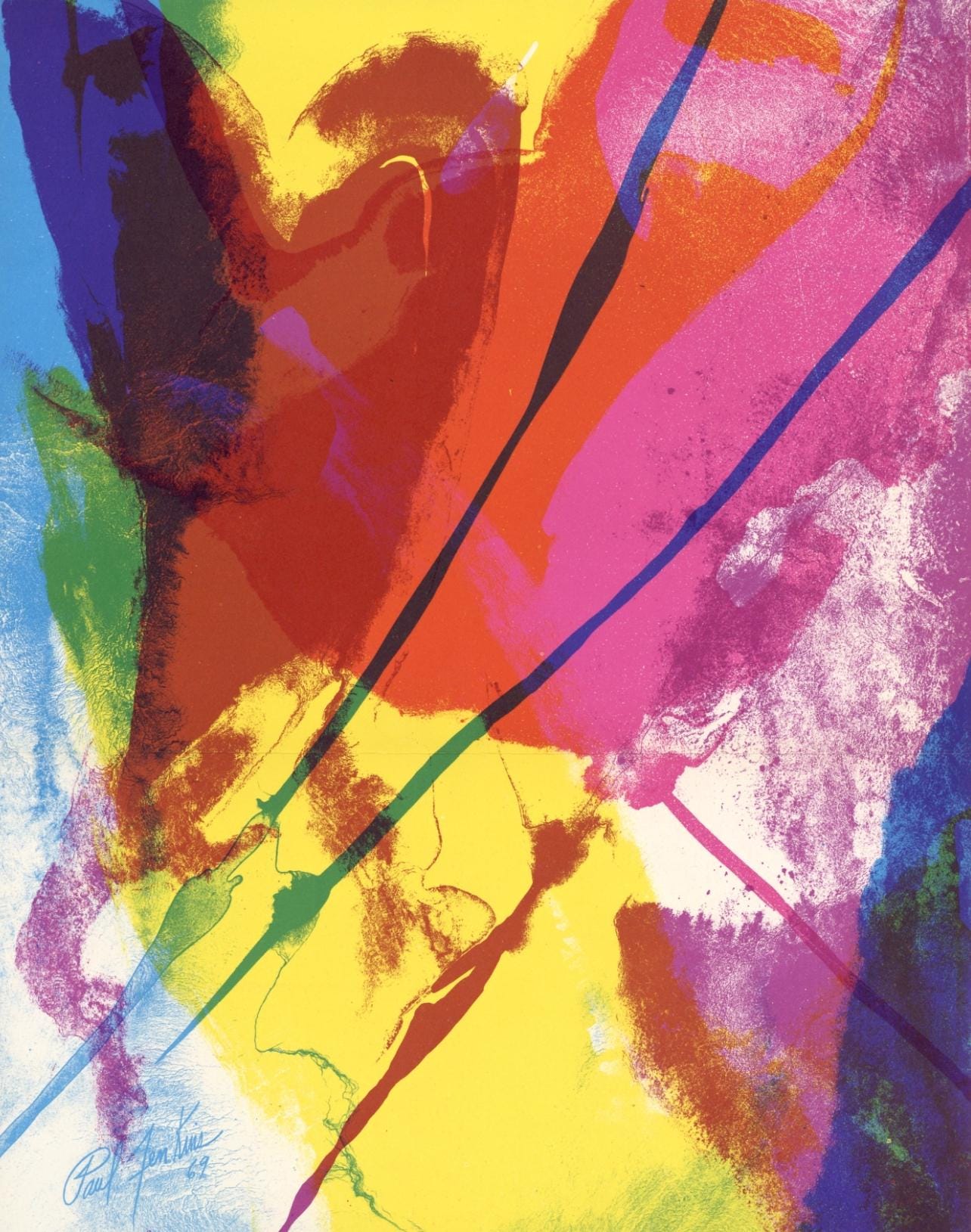 Paul Jenkins, Phenomena, Tide Finder, Art In America, Lithograph