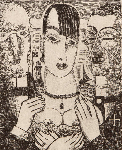 Marcel Gromaire, Composition, Vers Un Monde Volage, Etching