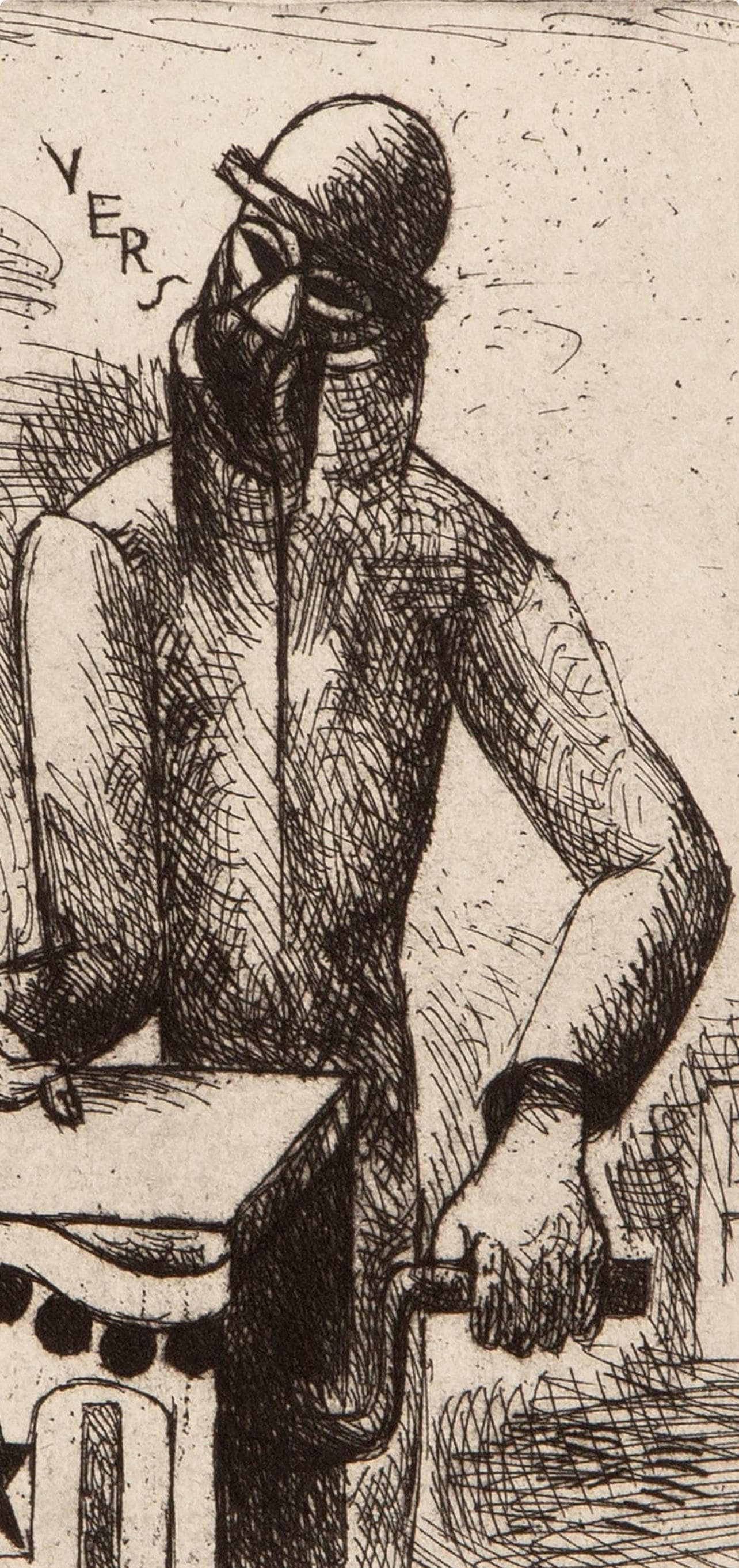 Marcel Gromaire, Composition, Vers Un Monde Volage, Etching