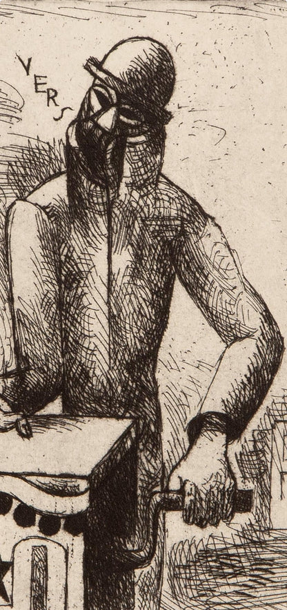 Marcel Gromaire, Composition, Vers Un Monde Volage, Etching