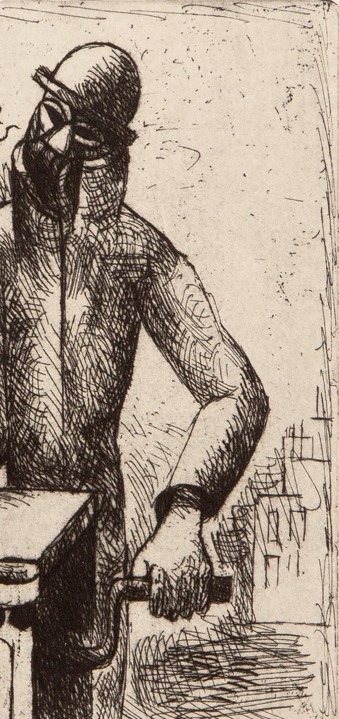 Marcel Gromaire, Composition, Vers Un Monde Volage, Etching