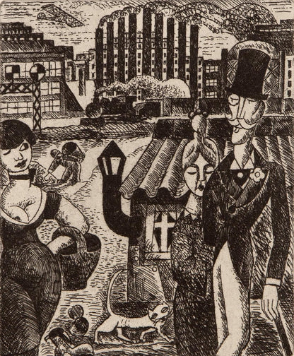 Marcel Gromaire, Composition, Vers Un Monde Volage, Etching