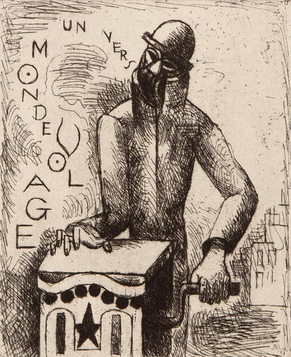 Marcel Gromaire, Composition, Vers Un Monde Volage, Etching