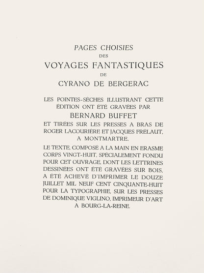 Bernard Buffet, Composition (Reinz 208-222), Voyages Fantastiques, Etching