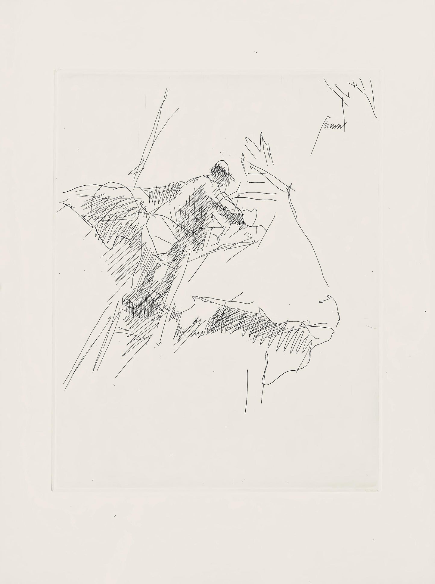 Jacques Villon, Composition (Ginestet/Pouillon 42-64), Hsiode, Les Travaux Et Les Jours, Etching