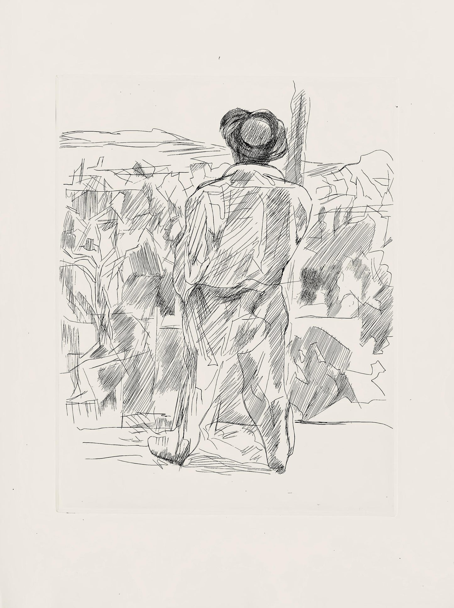 Jacques Villon, Composition (Ginestet/Pouillon 42-64), Hsiode, Les Travaux Et Les Jours, Etching