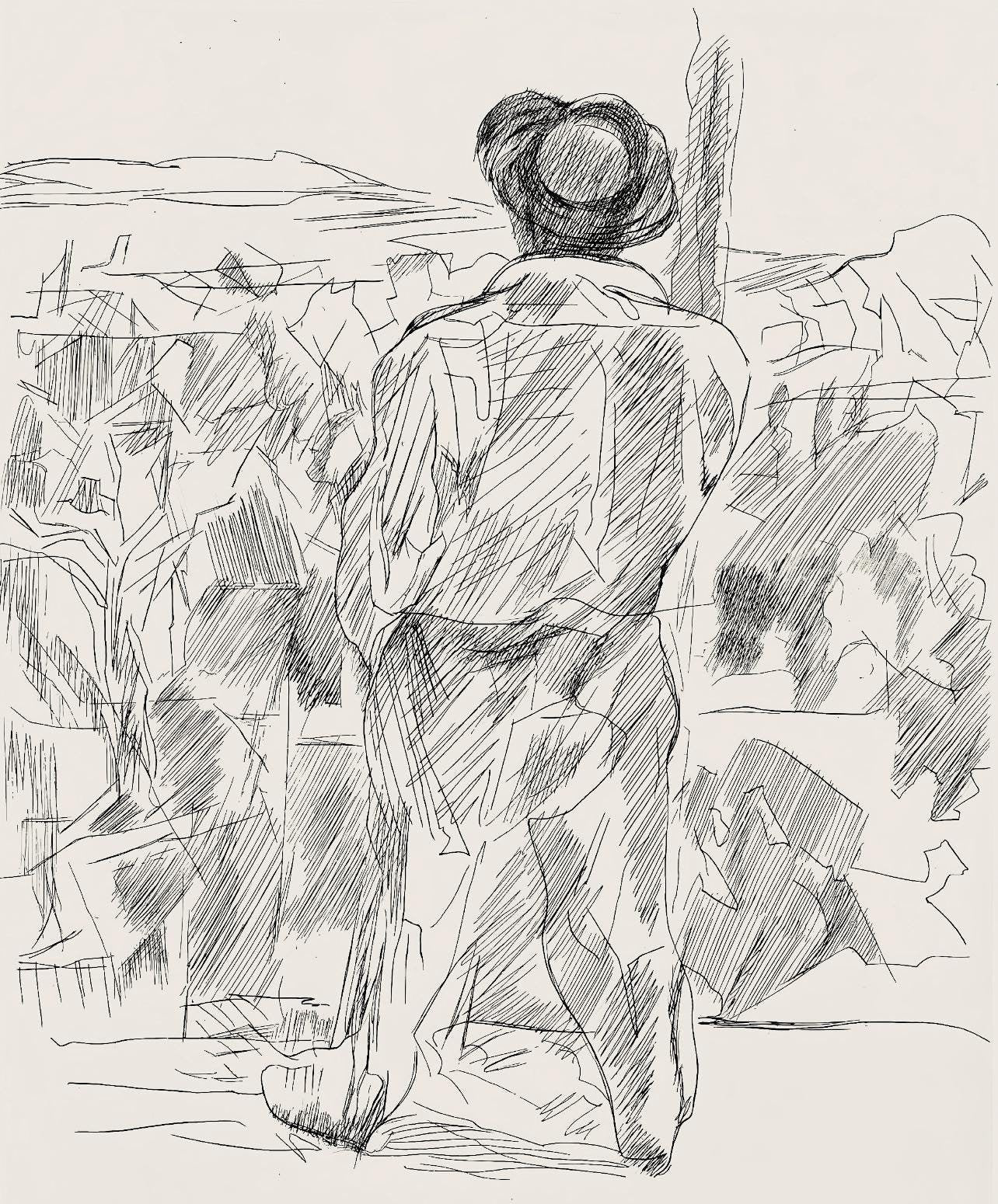 Jacques Villon, Composition (Ginestet/Pouillon 42-64), Hsiode, Les Travaux Et Les Jours, Etching