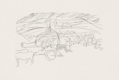 Jacques Villon, Composition (Ginestet/Pouillon 42-64), Hsiode, Les Travaux Et Les Jours, Etching