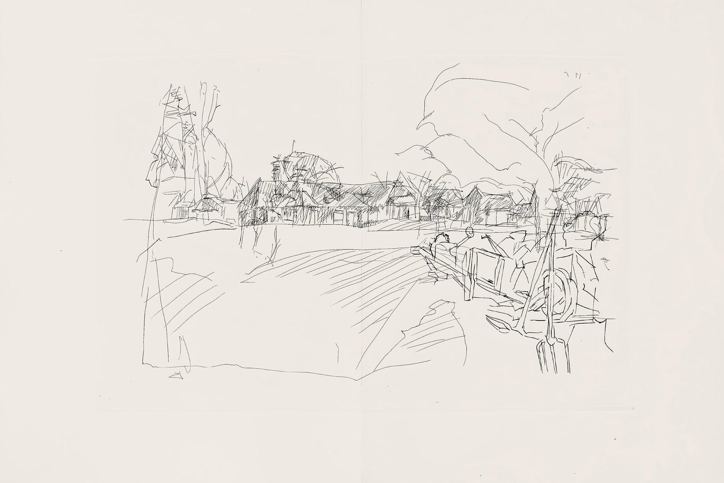 Jacques Villon, Composition (Ginestet/Pouillon 42-64), Hsiode, Les Travaux Et Les Jours, Etching