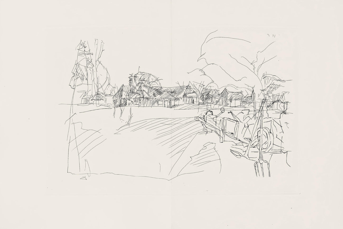 Jacques Villon, Composition (Ginestet/Pouillon 42-64), Hsiode, Les Travaux Et Les Jours, Etching