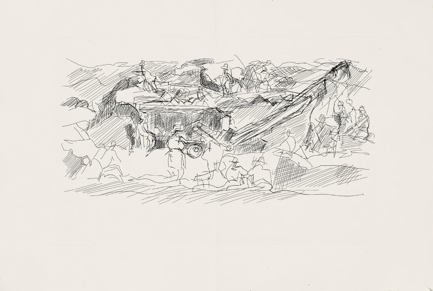 Jacques Villon, Composition (Ginestet/Pouillon 42-64), Hsiode, Les Travaux Et Les Jours, Etching