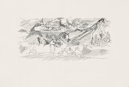 Jacques Villon, Composition (Ginestet/Pouillon 42-64), Hsiode, Les Travaux Et Les Jours, Etching