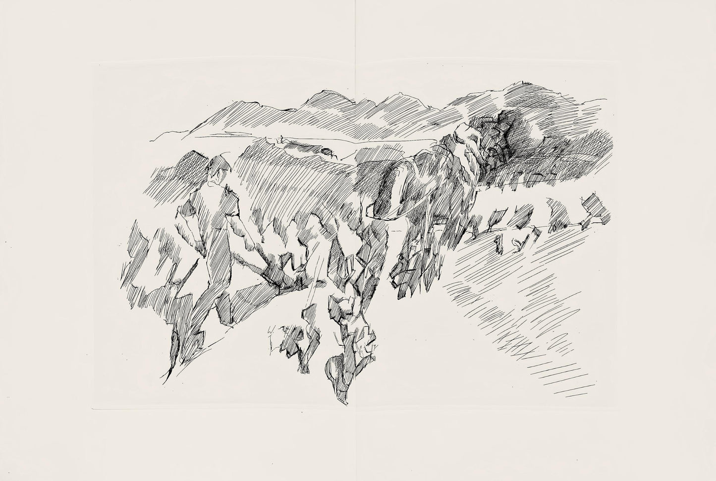 Jacques Villon, Composition (Ginestet/Pouillon 42-64), Hsiode, Les Travaux Et Les Jours, Etching