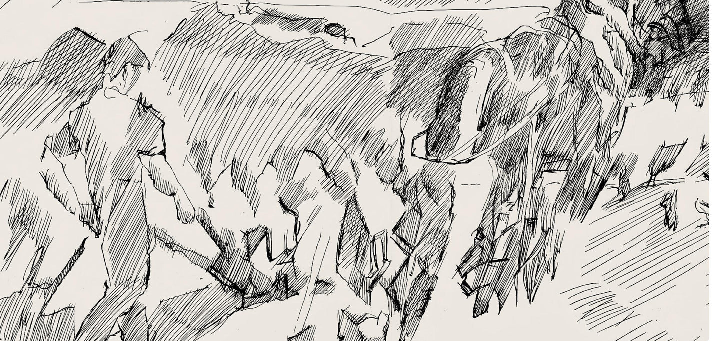 Jacques Villon, Composition (Ginestet/Pouillon 42-64), Hsiode, Les Travaux Et Les Jours, Etching