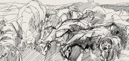 Jacques Villon, Composition (Ginestet/Pouillon 42-64), Hsiode, Les Travaux Et Les Jours, Etching