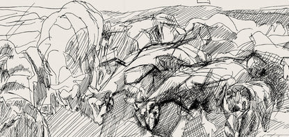 Jacques Villon, Composition (Ginestet/Pouillon 42-64), Hsiode, Les Travaux Et Les Jours, Etching